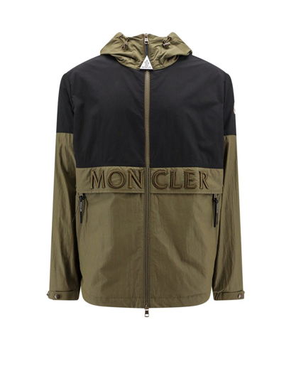 Shop Moncler Joly Logo Embroidered Zip In Multi