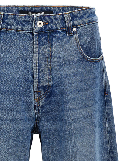 Shop Jacquemus 'le De Nîmes Large' Jeans In Blue