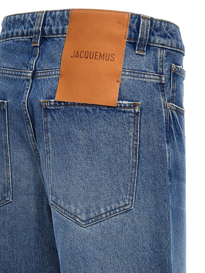Shop Jacquemus 'le De Nîmes Large' Jeans In Blue