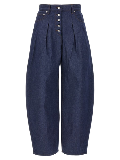 Shop Jacquemus 'le De-nîmes Ovalo' Jeans In Blue