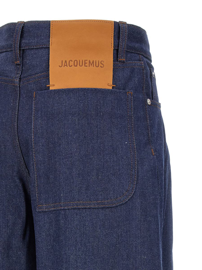 Shop Jacquemus 'le De-nîmes Ovalo' Jeans In Blue