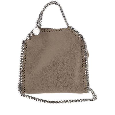 Shop Stella Mccartney Falabella Tiny Tote Bag In Brown