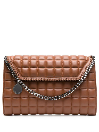 Shop Stella Mccartney 'falabella' Quilted Bag In Brown