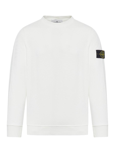 Shop Stone Island Sweatshirt In White
