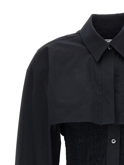 Shop Alexander Wang T T By Alexander Wang 'smocked Mini' Dress In Black