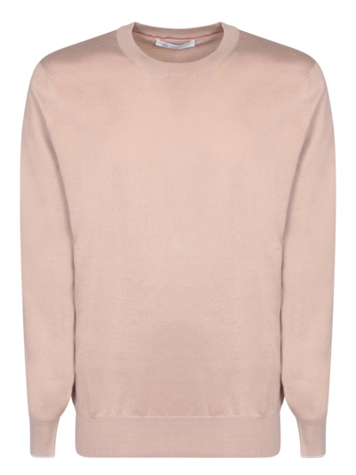 Shop Brunello Cucinelli Crewneck Knitted Pullover In Beige