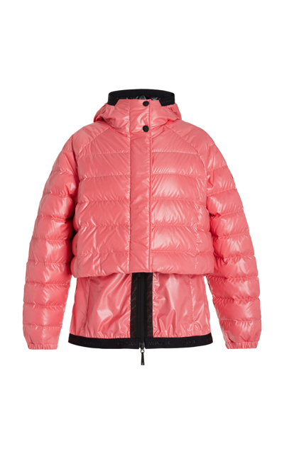Shop Moncler Criseide Hooded Ripstop Puffer Jacket In Pink