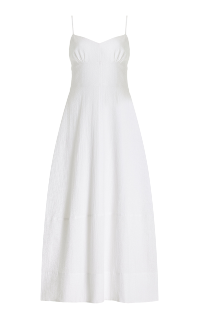Shop Bondi Born Hastings Organic Cotton Midi Dress In White