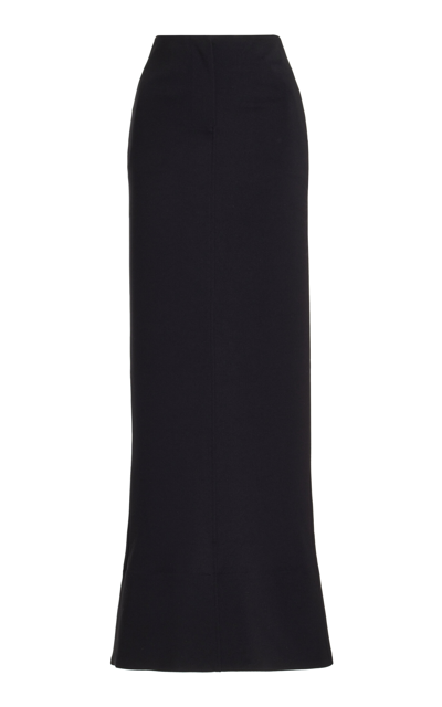 Shop Jacquemus Escala Knit Maxi Skirt In Black