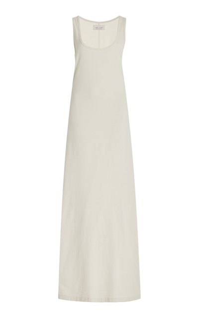 Shop Les Tien Tatiana Jersey Maxi Tank Dress In Ivory