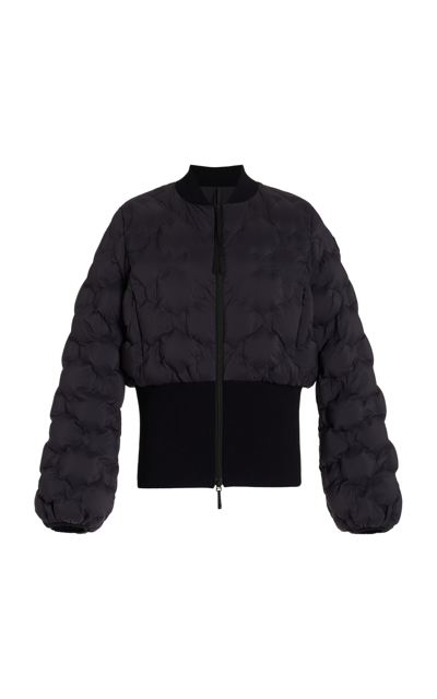 Shop Moncler Antifo Nylon Bomber Jacket In Black