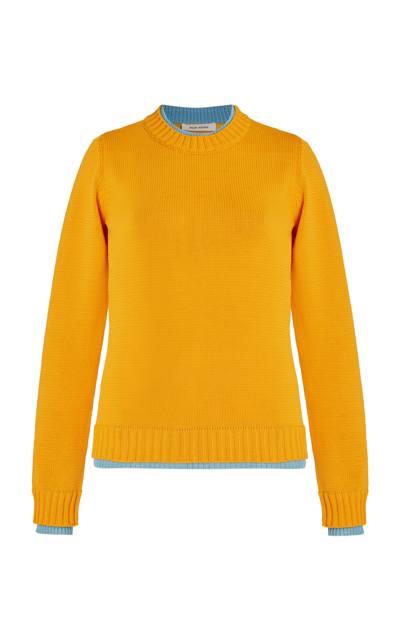 Shop Wales Bonner Steady Knit Sweater In Yellow
