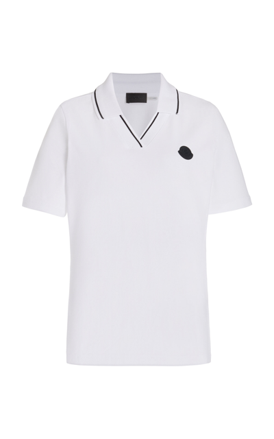 Moncler Pacth Polo In White