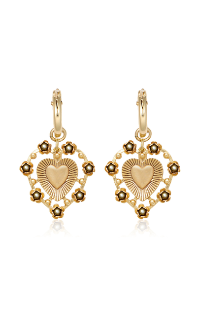 Shop Brinker & Eliza Adele Pearl 24k Gold-plated Earrings