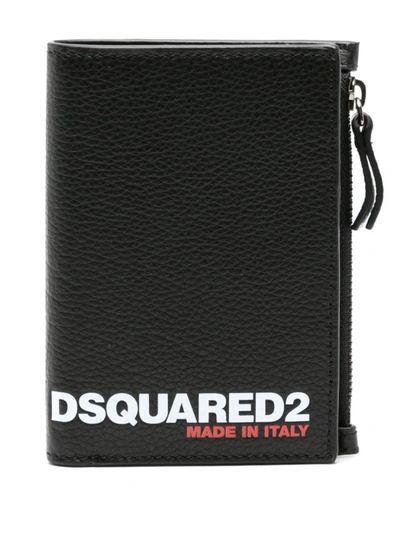 Shop Dsquared2 Black Calf Leather Wallet