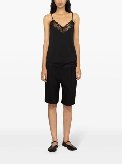 Shop Allude Black Cotton Jersey Top