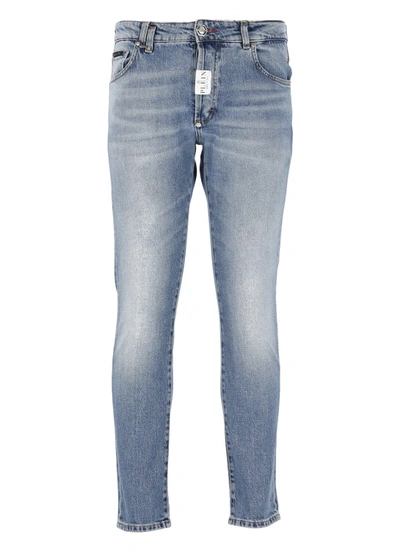 Shop Philipp Plein Cotton Jeans In Blue