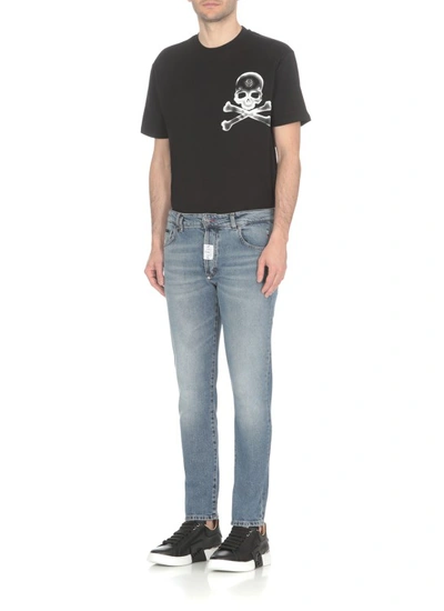 Shop Philipp Plein Cotton Jeans In Blue