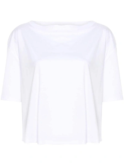 Shop Allude White Cotton Jersey