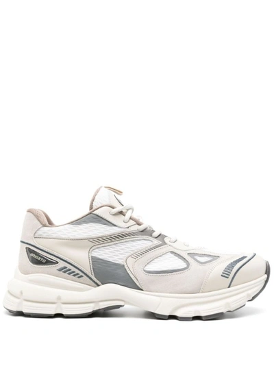 Shop Axel Arigato Ecru/multicolour Calf Leather Sneakers In White