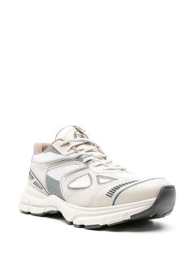 Shop Axel Arigato Ecru/multicolour Calf Leather Sneakers In White