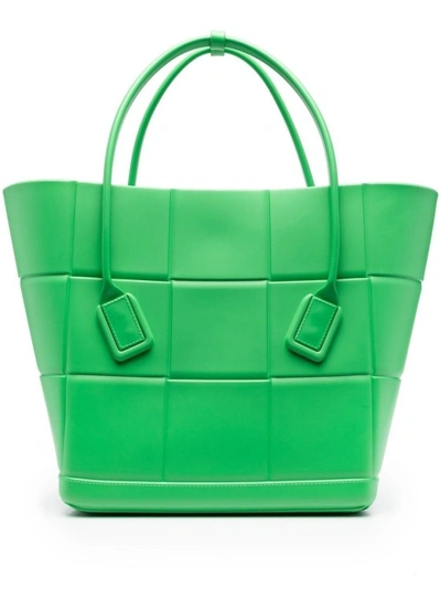 Shop Bottega Veneta Large Arco Tote Bag In Green