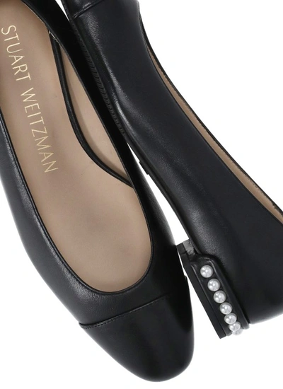 Shop Stuart Weitzman Pearl Ballerina Shoes In Black