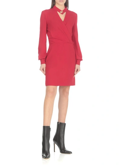 Shop Moschino Dress With Hook In Red