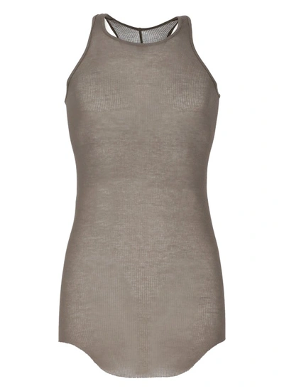 Shop Rick Owens Viscose And Silk Blend Top In Grey