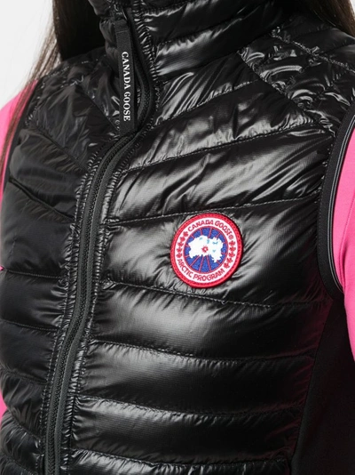 Shop Canada Goose Black Feather Down Hybridge Lite Padded Gilet