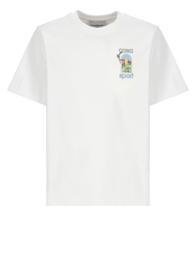 Shop Casablanca Le Jeu Colore T-shirt In White
