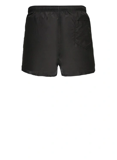 Shop Moschino Double Smiley Swim Trunks In Black