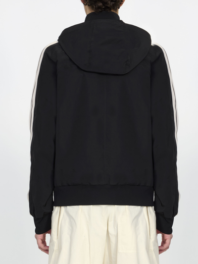 Shop Palm Angels Nylon Track Jacket In Black