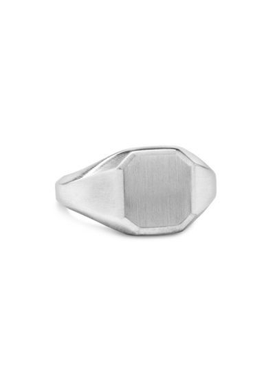 Shop David Yurman Men's Streamline Signet Ring In Sterling Silver, 14mm