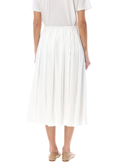 Shop Fabiana Filippi Pleated Skirt In White