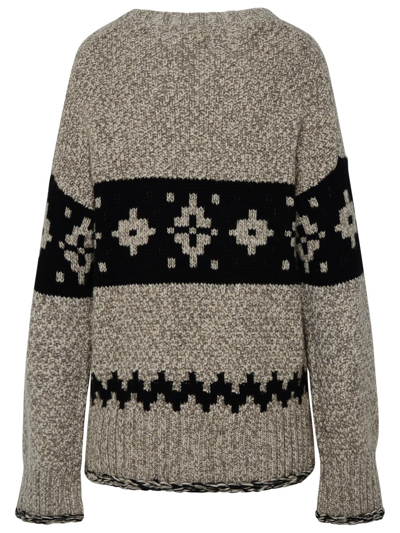 Shop Khaite Tabi Beige Cashmere Sweater