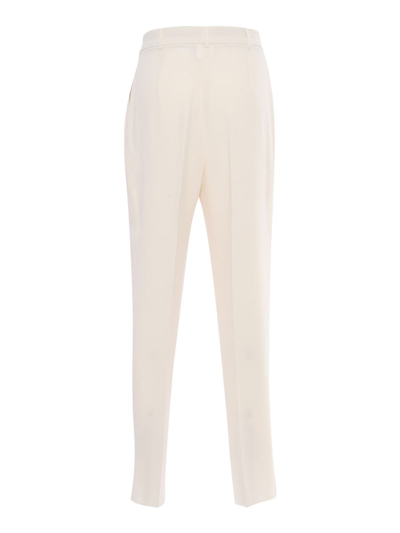 Max Mara Belt-loop Casual Pants In White