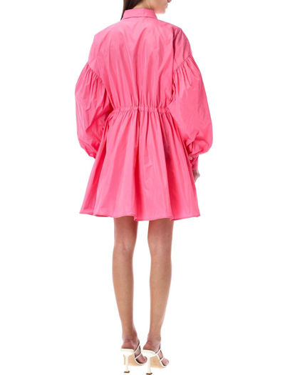 Shop Msgm Taffetà Short Dress In Pink