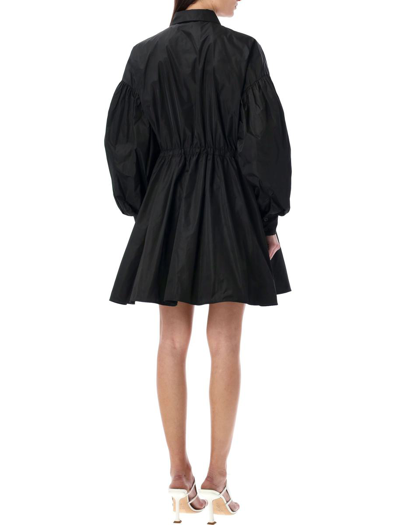 Shop Msgm Taffetà Short Dress In Black