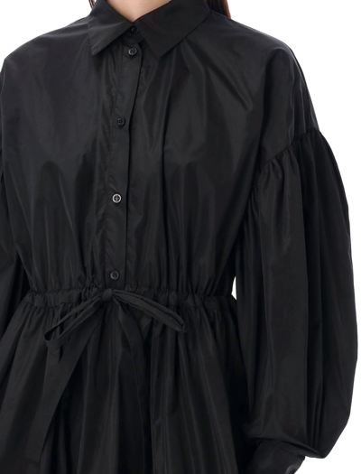 Shop Msgm Taffetà Short Dress In Black