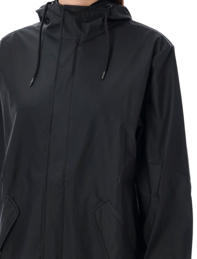 Shop Rains Fishtail Jacket In Black