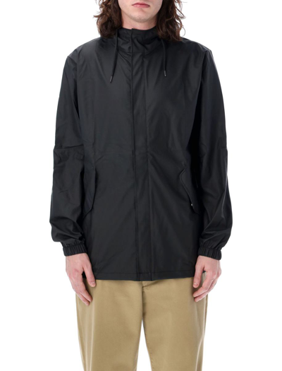 Shop Rains Fishtail Jacket In Black