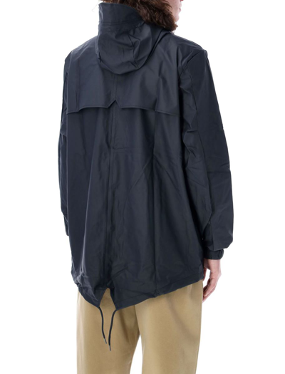 Shop Rains Fishtail Jacket In Navy