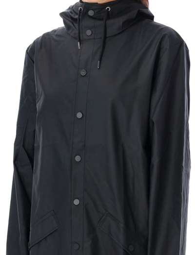 Shop Rains Long Jacket In Black