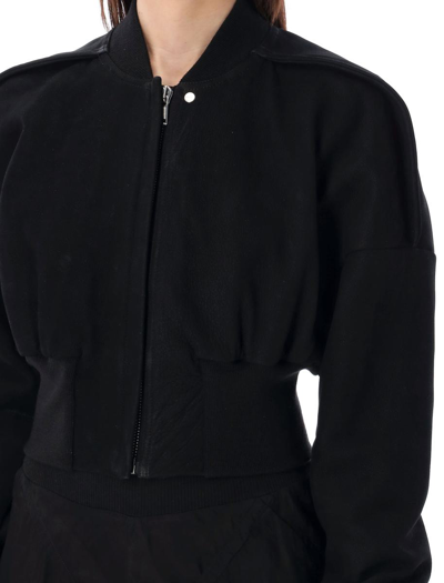 Shop Rick Owens Cropped Jacket In Black