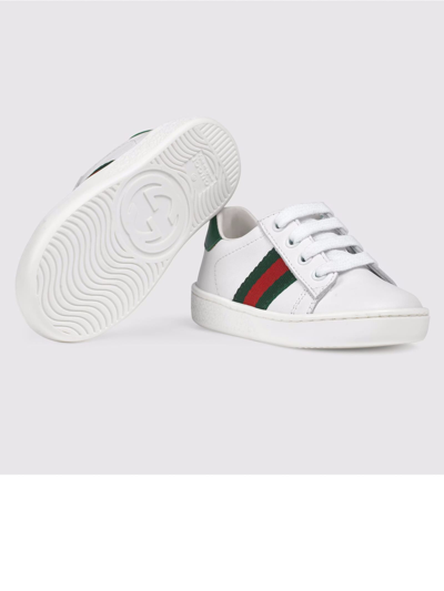 Shop Gucci Kids Sneakers White