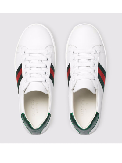 Shop Gucci Kids Sneakers White