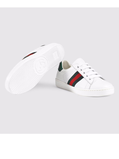 Shop Gucci Kids Sneakers White