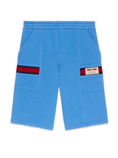 Shop Gucci Kids Shorts Blue