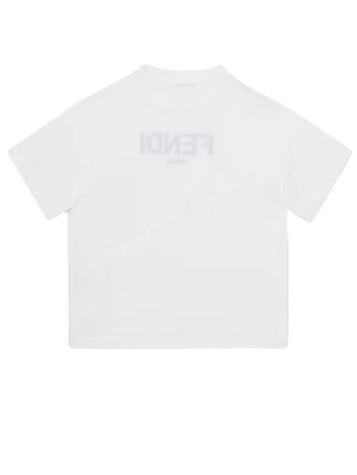 Shop Fendi Kids T-shirts And Polos White